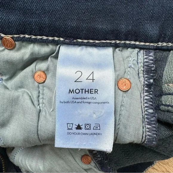 MOTHER The Insider Crop Step Fray Flare Cropped Jeans Denim in Good For You 24 - Picture 8 of 17